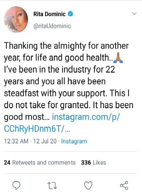 Rita Dominic 45th Birthday Tweet 1.jpg